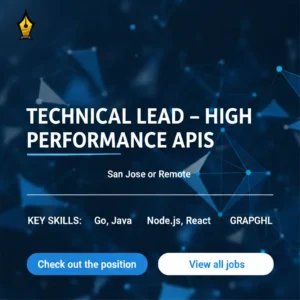 Technical Lead job opening in San Jose or Remote for Go Java Node.js and React developers