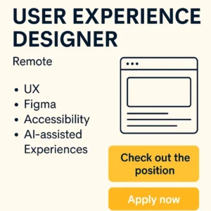 Remote User Experience Designer role for human-centered product design